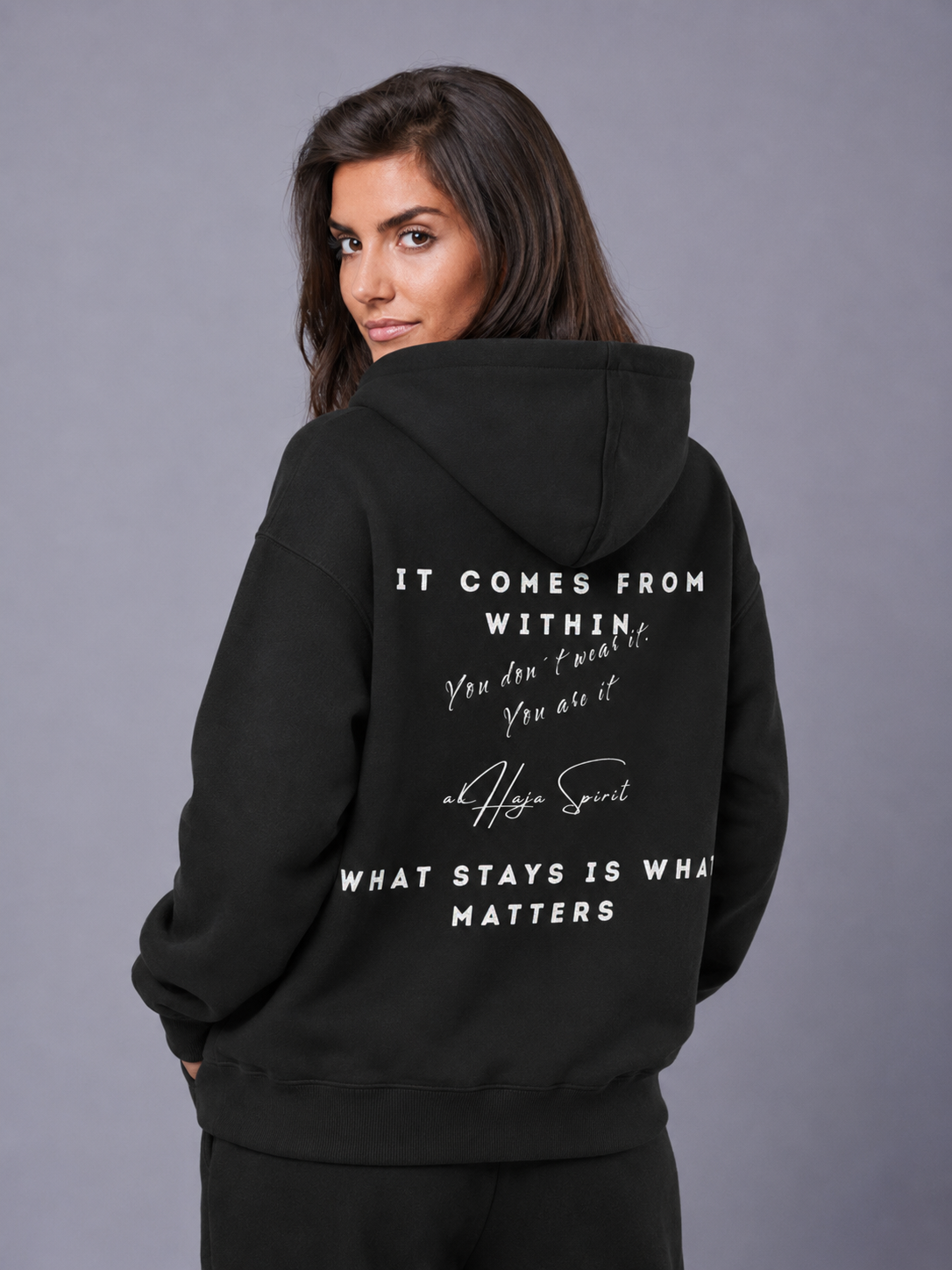 ESENCIA OVERSIZE BACKPRINT HOODIE
